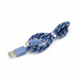 BIT FORCE braided cable USB A-MICRO USB M/M 1m blue