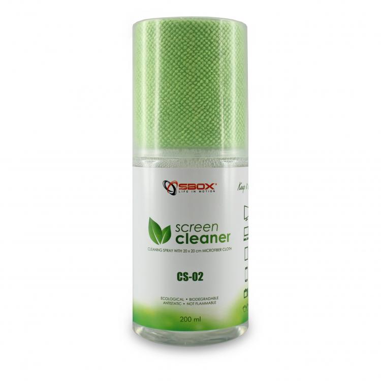 SBOX screen cleaner with microfiber cloth CS-02
