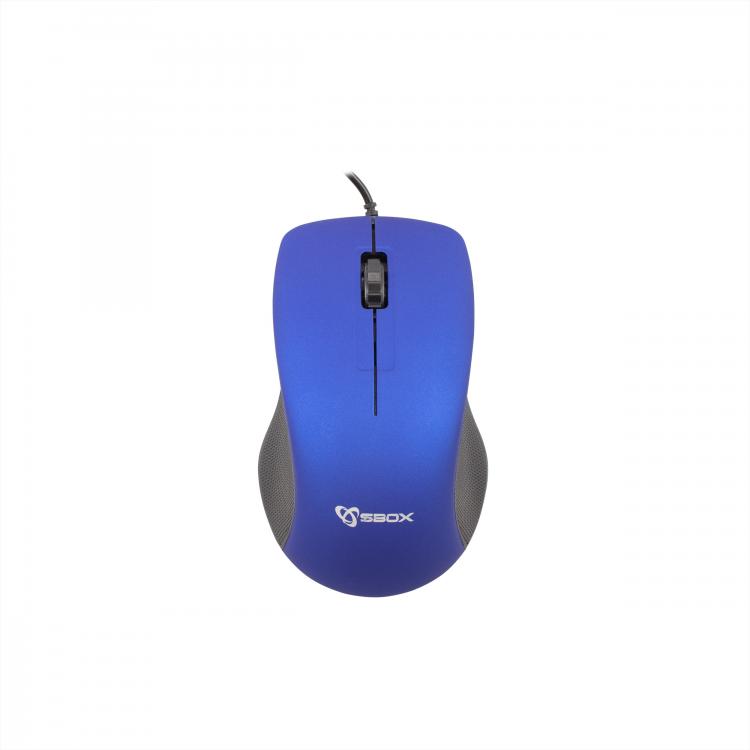 SBOX žičani miš M-958 1000dpi plavi