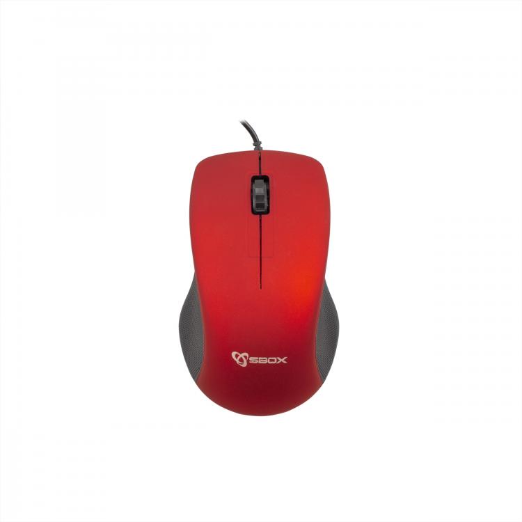 SBOX žičani miš M-958 1000dpi crveni