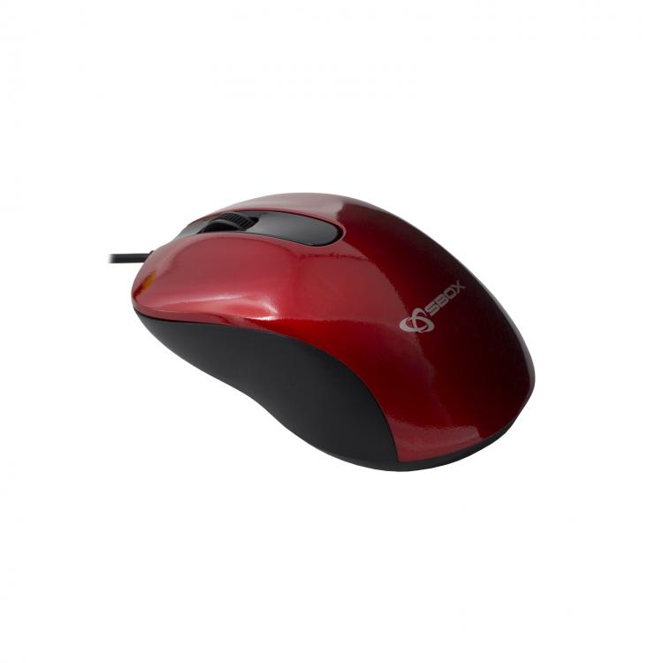 SBOX žičani miš M-901 1000dpi crveni