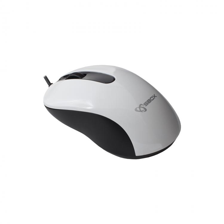 SBOX žičani miš M-901 1000dpi bijeli
