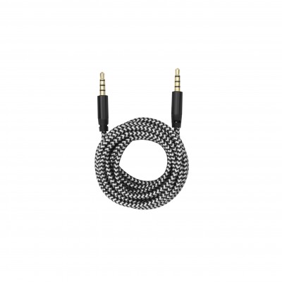 BIT FORCE braided cable 3,5MM-3,5MM 1,5m black