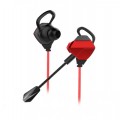 WHITE SHARK earphones with microphone GE-536 EAGLE black-red