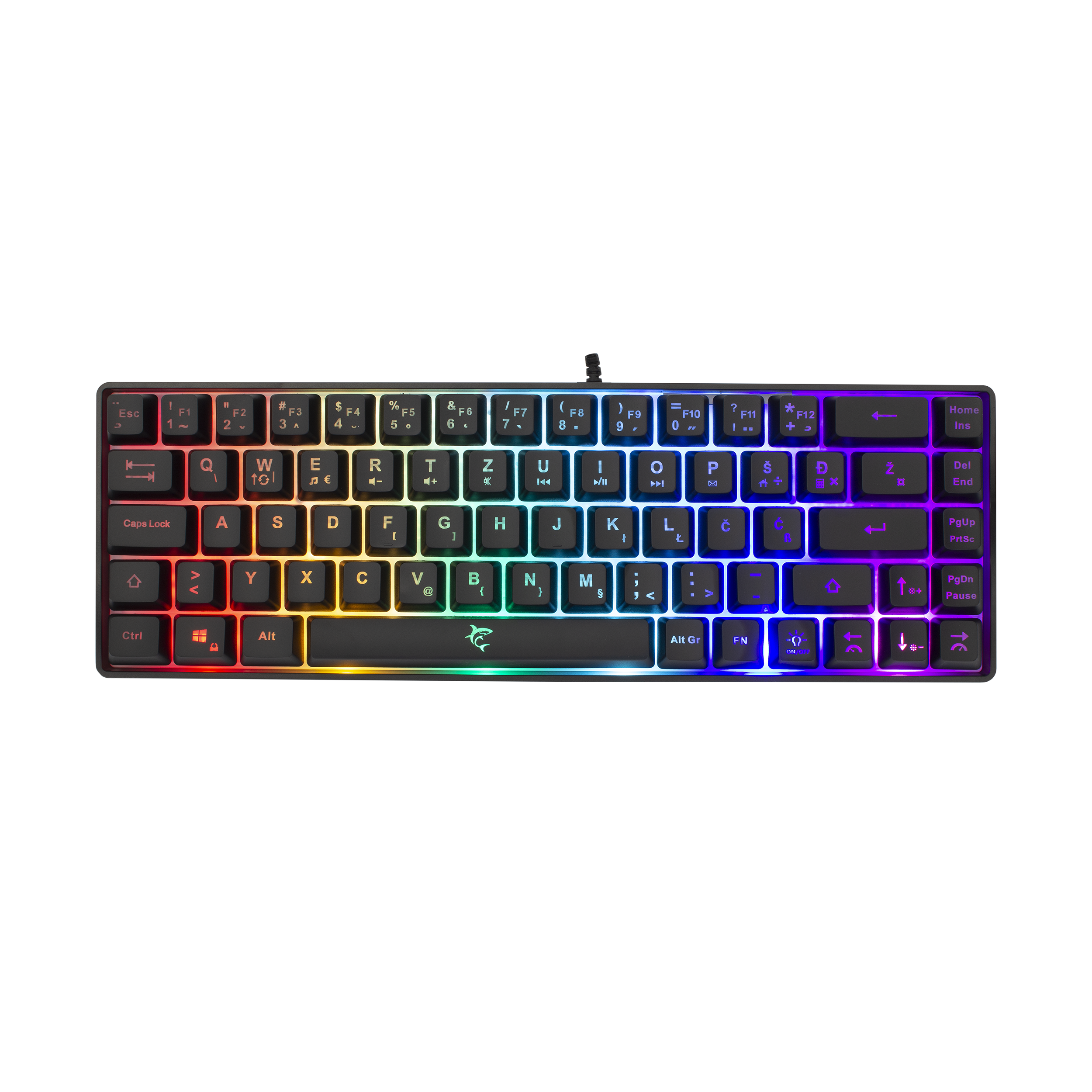 WHITE SHARK gaming tipkovnica GK-2201 RONIN crna HR