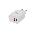 SBOX USB-A/TYPE-C quick wall charger HC-693 2 ports / 20W QC White