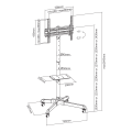 SBOX podni stalak za  TV FS-224-2 mobilni
