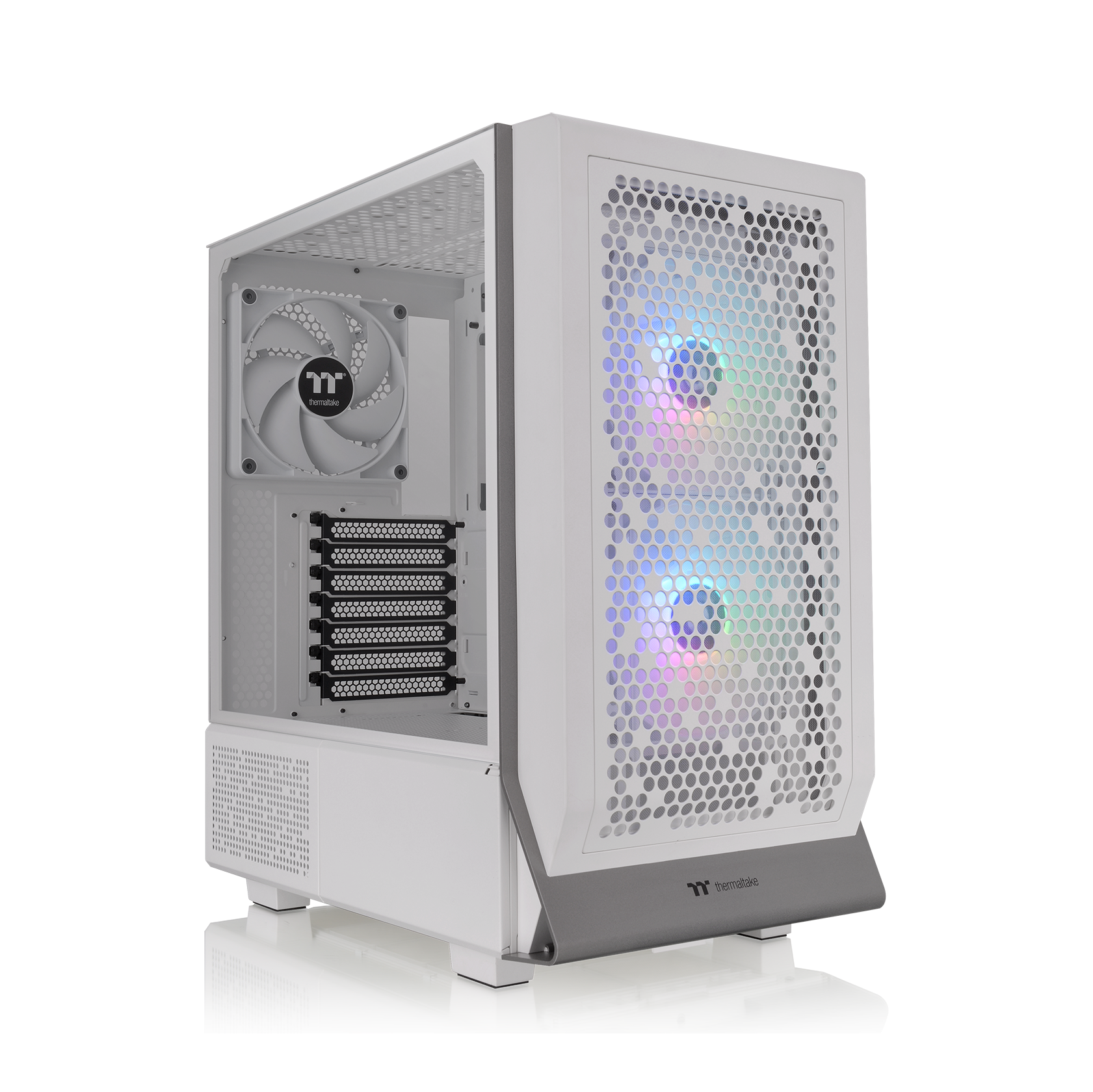 THERMALTAKE Mid Tower ARGB Gaming PC Case CERES 300 TG SNOW