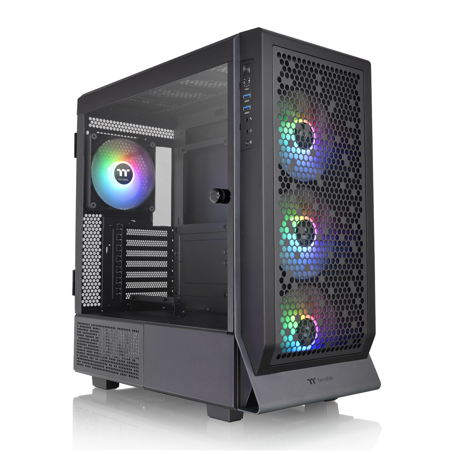 THERMALTAKE Mid Tower ARGB Gaming PC Case CERES 500 TG
