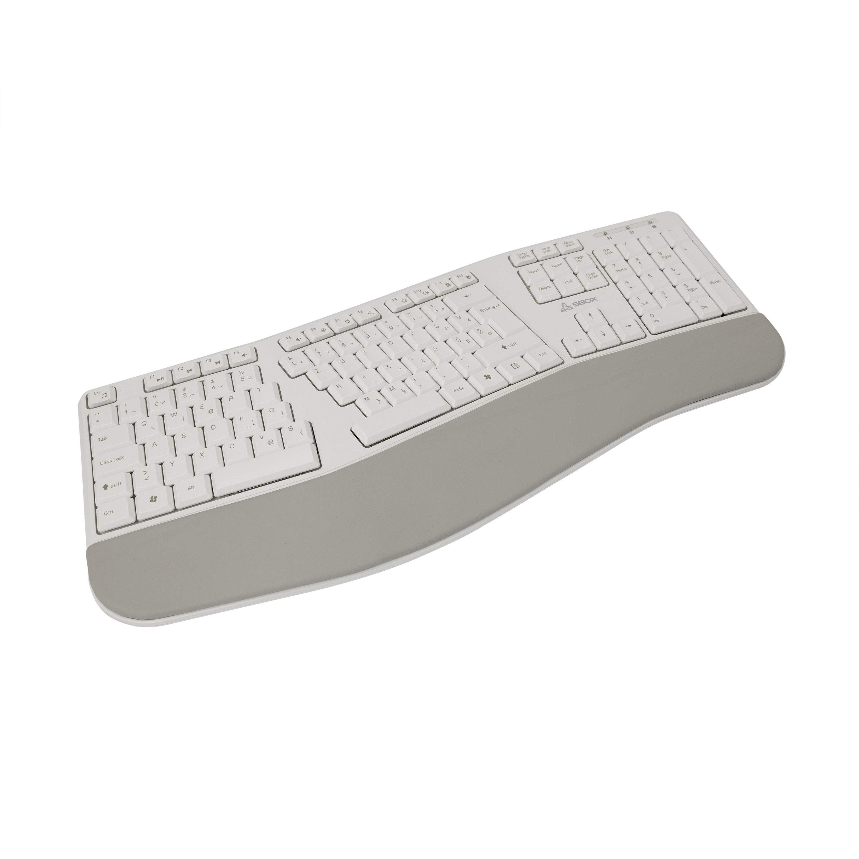 SBOX ergonomska bežična tipkovnica WK-905 bež