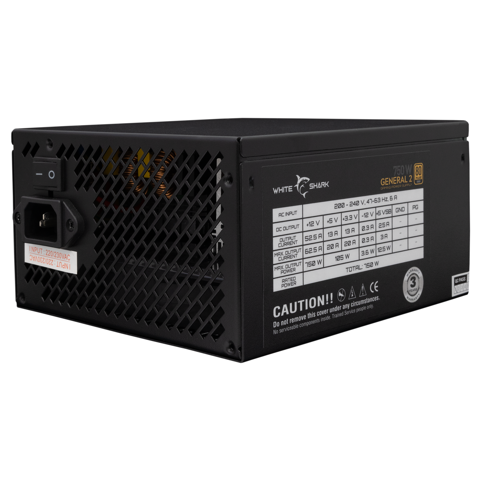 WHITE SHARK napajanje 750W 80+ GOLD Full Modular GPSU-GENERAL-2