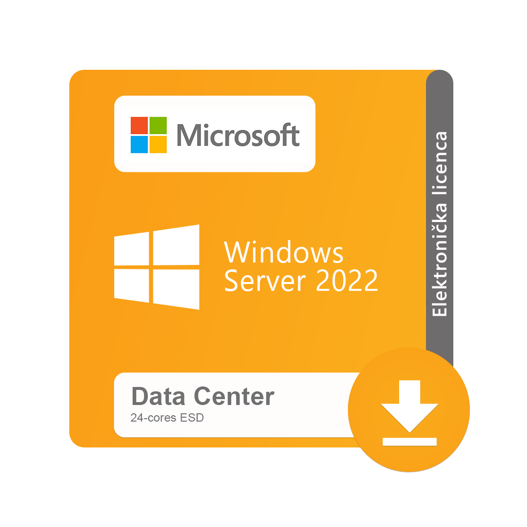 Windows Server 2022 Datacenter (24‐cores) ESD digital license