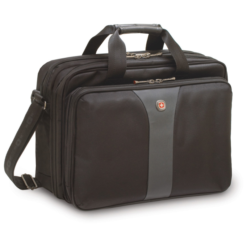 WENGER notebook bag 16" Legacy Double, black-grey