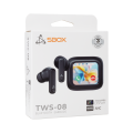 SBOX bluetooth earbuds EB-TWS08 crne ANC Touch Display