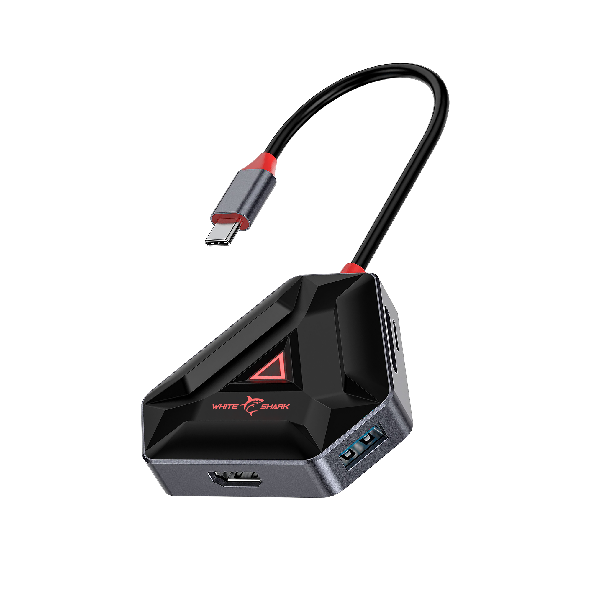 WHITE SHARK 6u1 adapter HEXAGON USB-C - HDMI/USB 3.0x3/SD/Micro SD