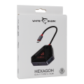 WHITE SHARK 6u1 adapter HEXAGON USB-C - HDMI/USB 3.0x3/SD/Micro SD