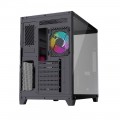 BIT FORCE Mid Tower ARGB Gaming PC Case CUBE ARGB-TGC-PWM4