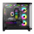 BIT FORCE Mid Tower ARGB Gaming PC Case CUBE ARGB-TGC-PWM4