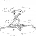 BIT FORCE nagibno-okretni stropni nosač za projektor BOLT CPM-32-FM