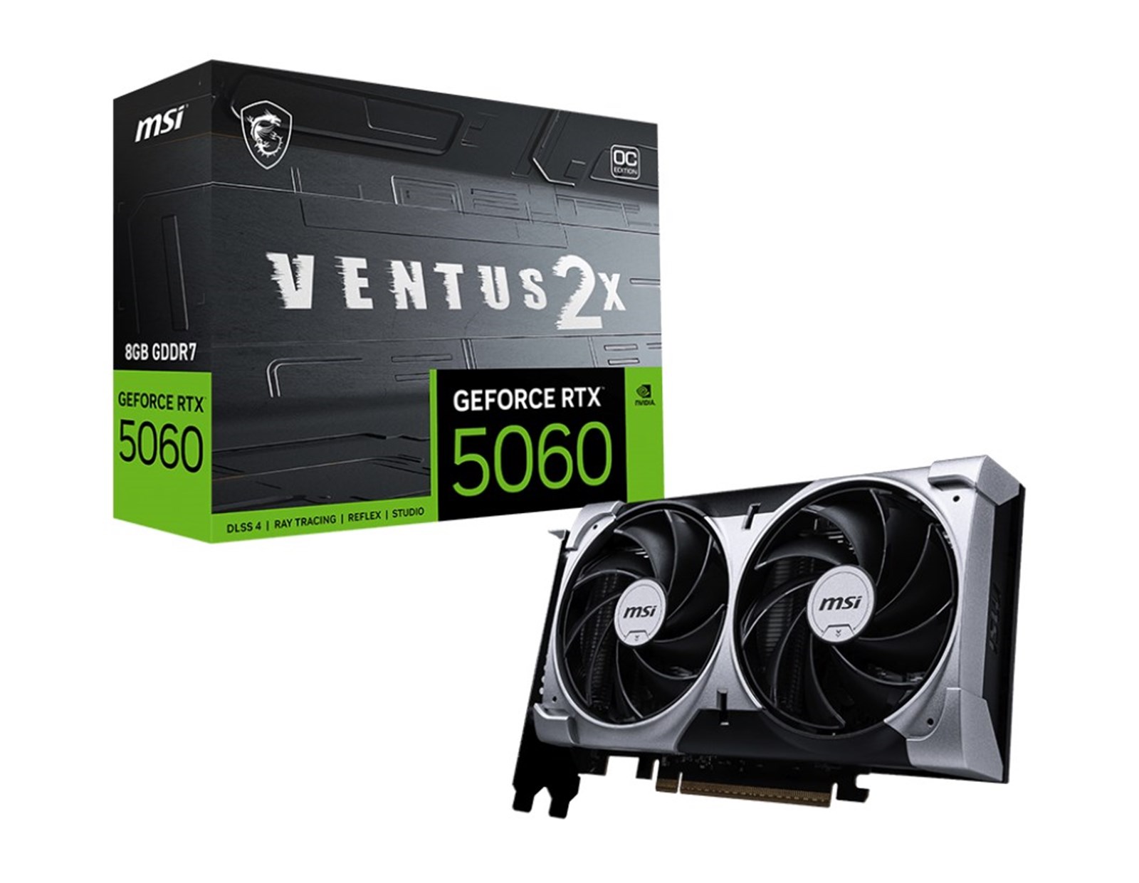 MSI grafička kartica GeForce RTX 5060 Ventus 2XOC, 8GB GDDR7