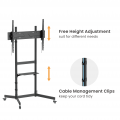 SBOX podni stalak za TV FS-403 mobilni crni