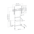 SBOX podni stalak za TV FS-403 mobilni crni