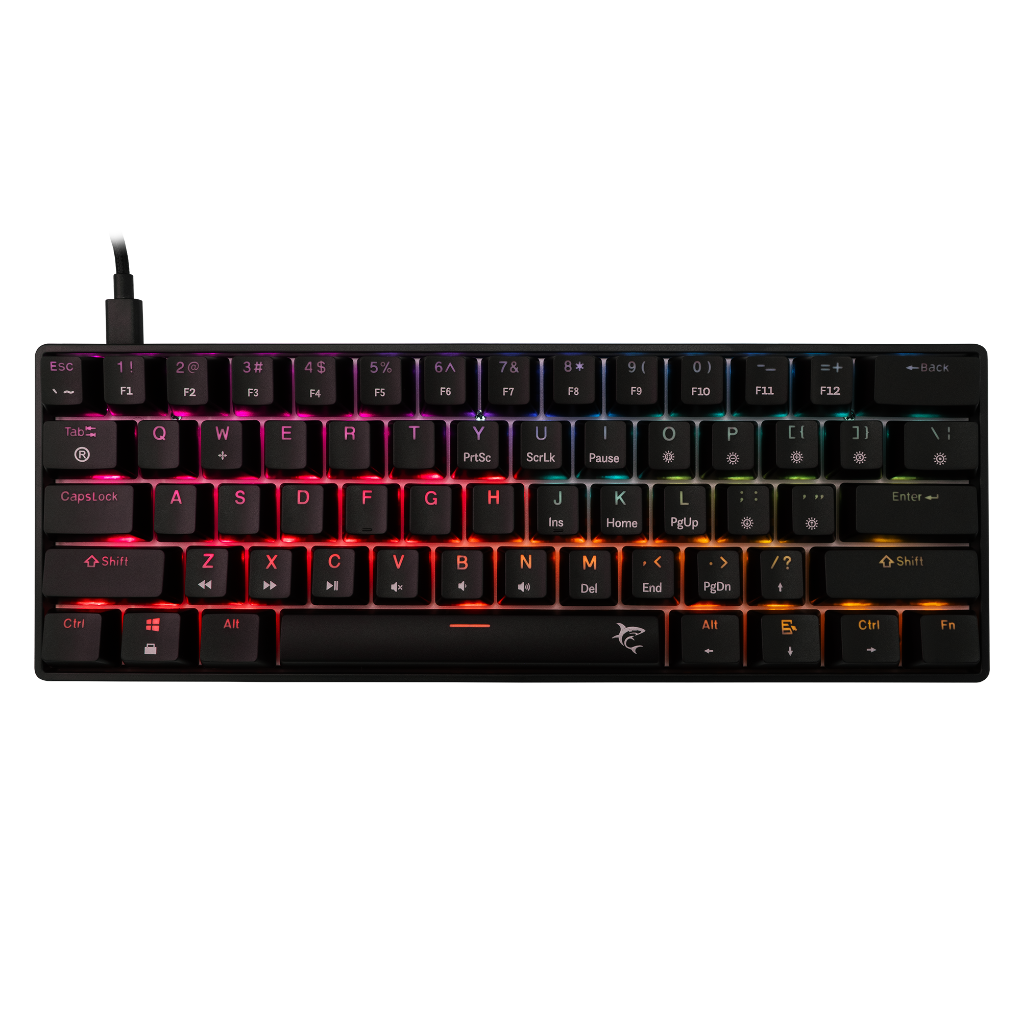 WHITE SHARK gaming tipkovnica GK-004111 SHINOBI-2 crna crv.sw. US