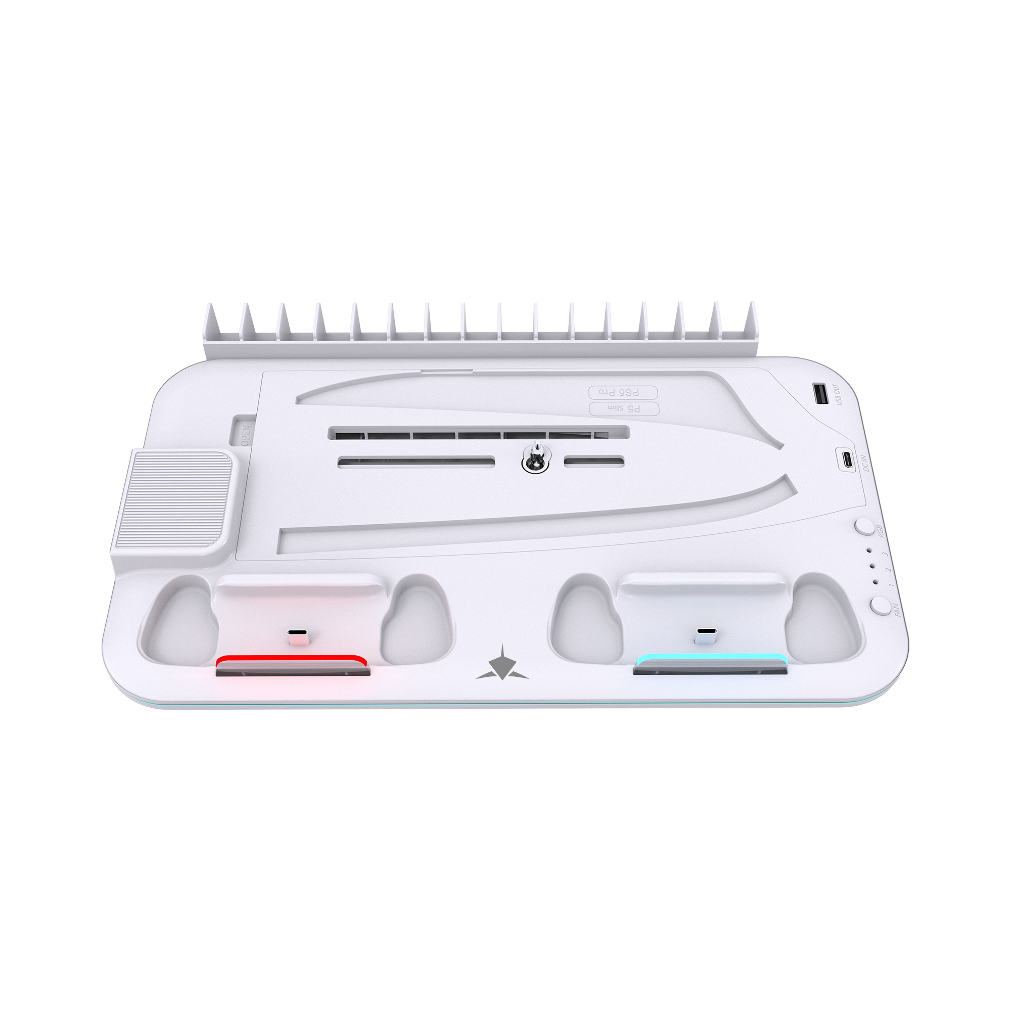 WHITE SHARK PS5 hladnjak + 2 dock-a za punjenje PS5-DZ504 KIMURA PRO bijeli