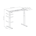 SBOX desk legs MD172-D black - 2 Motora