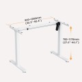 SBOX desk legs MD252R-W - white - 1 Motor