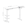 SBOX desk legs MD252R-W - white - 1 Motor