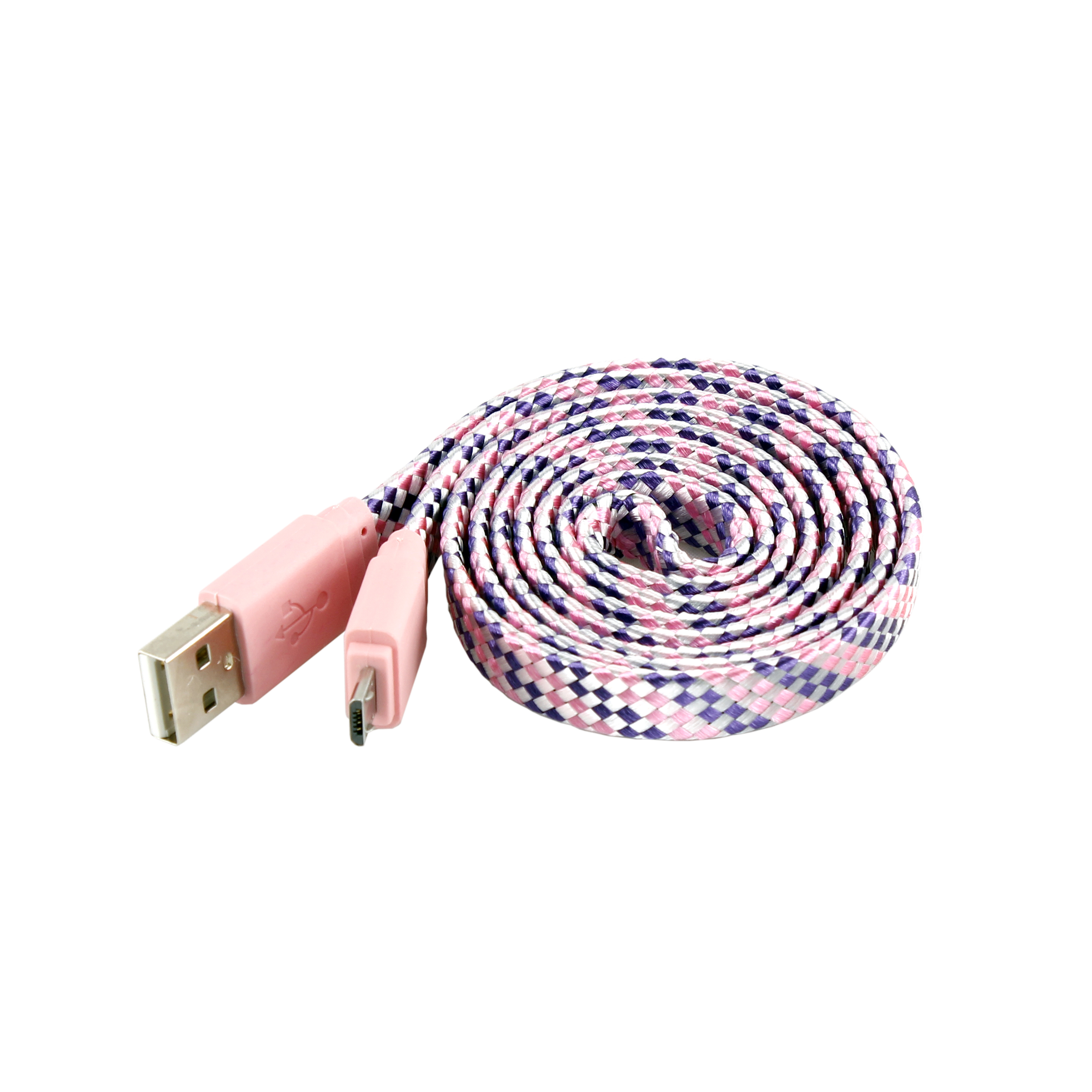SBOX kabel USB-A-MICRO USB M/M 1m ColorFull roza